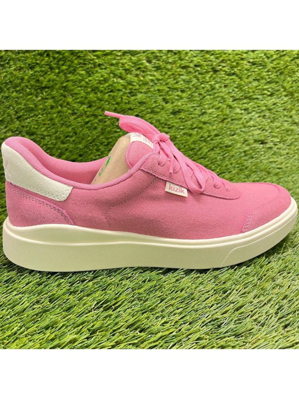Kizik Prague 2 Womens Size 8.5D Pink Cream Athletic Hands Free Shoes Sneakers